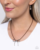 Leisurely Ladylike - Brown Necklace - Paparazzi Accessories Necklace Bedazzle Me Pretty Mobile Fashion Boutique