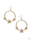Let SPARKLE Ring! - Gold Earrings - Paparazzi Accessories Earrings Bedazzle Me Pretty Mobile Fashion Boutique