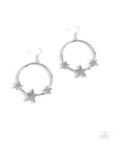 Let SPARKLE Ring! - Silver Earrings - Paparazzi Accessories Earrings Bedazzle Me Pretty Mobile Fashion Boutique