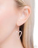 Lets HEART At the Very Beginning - Rose Gold Necklace - Paparazzi Accessories Necklace Bedazzle Me Pretty Mobile Fashion Boutique