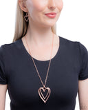 Lets HEART At the Very Beginning - Rose Gold Necklace - Paparazzi Accessories Necklace Bedazzle Me Pretty Mobile Fashion Boutique