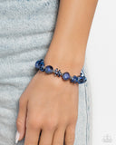 Lets Start at the FAIRY Beginning - Blue Bracelet - Paparazzi Accessories Bracelet Bedazzle Me Pretty Mobile Fashion Boutique