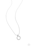 Letter of the Law - O - White Necklace - Paparazzi Accessories Necklace Bedazzle Me Pretty Mobile Fashion Boutique