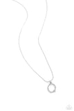 Letter of the Law - Q - White Necklace - Paparazzi Accessories Necklace Bedazzle Me Pretty Mobile Fashion Boutique