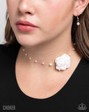 Life is the Bubbles - White Necklace - Paparazzi Accessories Necklace Bedazzle Me Pretty Mobile Fashion Boutique