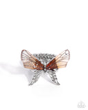 Light Landing - Orange Ring - Paparazzi Accessories Ring Bedazzle Me Pretty Mobile Fashion Boutique