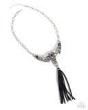 Limitless Longhorn - Black Necklace - Paparazzi Accessories Necklace Bedazzle Me Pretty Mobile Fashion Boutique