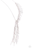 Linear Leap - Silver Necklace - Paparazzi Accessories Necklace Bedazzle Me Pretty Mobile Fashion Boutique