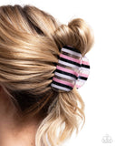 Linear Legato - Pink Hair Clip - Paparazzi Accessories Hair Clip Bedazzle Me Pretty Mobile Fashion Boutique