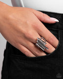 Linear Loot - Silver Ring - Paparazzi Accessories Ring Bedazzle Me Pretty Mobile Fashion Boutique