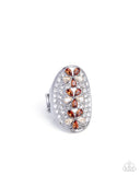 Linear Lush - Brown Ring - Paparazzi Accessories Ring Bedazzle Me Pretty Mobile Fashion Boutique