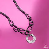 Linked Leader - Black Necklace - Paparazzi Accessories Necklace Bedazzle Me Pretty Mobile Fashion Boutique