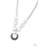 Linked Leader - Silver Necklace - Paparazzi Accessories Necklace Bedazzle Me Pretty Mobile Fashion Boutique