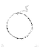 Linked Legacy - Silver Anklet - Paparazzi Accessories Anklet Bedazzle Me Pretty Mobile Fashion Boutique