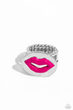 Lip Labor - Pink Ring - Paparazzi Accessories Ring Bedazzle Me Pretty Mobile Fashion Boutique