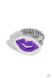 Lip Labor - Purple Ring - Paparazzi Accessories Ring Bedazzle Me Pretty Mobile Fashion Boutique