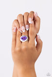 Lip Labor - Purple Ring - Paparazzi Accessories Ring Bedazzle Me Pretty Mobile Fashion Boutique