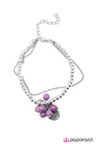 Little House On The Prairie - Purple Bracelet - Paparazzi Accessories Bracelet Bedazzle Me Pretty Mobile Fashion Boutique