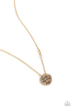 Live The Life You Love - Gold Necklace - Paparazzi Accessories Necklace Bedazzle Me Pretty Mobile Fashion Boutique
