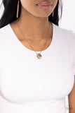 Live The Life You Love - Gold Necklace - Paparazzi Accessories Necklace Bedazzle Me Pretty Mobile Fashion Boutique