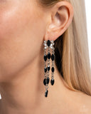 Lively Lure - Black Post Earrings - Paparazzi Accessories Post Earrings Bedazzle Me Pretty Mobile Fashion Boutique