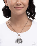 Loaded with Leaves - Brown Necklace - Paparazzi Accessories Necklace Bedazzle Me Pretty Mobile Fashion Boutique