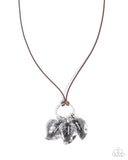 Loaded with Leaves - Brown Necklace - Paparazzi Accessories Necklace Bedazzle Me Pretty Mobile Fashion Boutique
