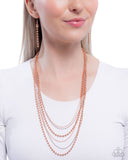 Lockdown Layers - Copper Necklace - Paparazzi Accessories Necklace Bedazzle Me Pretty Mobile Fashion Boutique