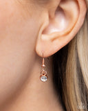 Locked Lady - Copper Necklace - Paparazzi Accessories Necklace Bedazzle Me Pretty Mobile Fashion Boutique