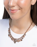LOCKS of Love - Copper Necklace - Paparazzi Accessories Necklace Bedazzle Me Pretty Mobile Fashion Boutique