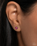 Logical Light - Pink Post Earrings - Paparazzi Accessories Post Earrings Bedazzle Me Pretty Mobile Fashion Boutique
