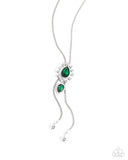 London Layers - Green Necklace - Paparazzi Accessories Necklace Bedazzle Me Pretty Mobile Fashion Boutique