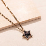 Lone Star Story - Black Necklace - Paparazzi Accessories Necklace Bedazzle Me Pretty Mobile Fashion Boutique