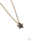 Lone Star Story - Black Necklace - Paparazzi Accessories Necklace Bedazzle Me Pretty Mobile Fashion Boutique