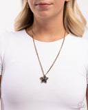 Lone Star Story - Black Necklace - Paparazzi Accessories Necklace Bedazzle Me Pretty Mobile Fashion Boutique