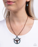 Longhorn Lasso - Copper Necklace - Paparazzi Accessories Necklace Bedazzle Me Pretty Mobile Fashion Boutique