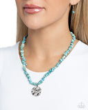 Longhorn Leader - Blue Necklace - Paparazzi Accessories Necklace Bedazzle Me Pretty Mobile Fashion Boutique
