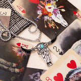 Longhorn Legacy - Black Necklace - Paparazzi Accessories Necklace Bedazzle Me Pretty Mobile Fashion Boutique