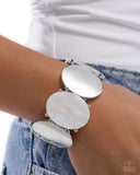 Longing for More - White Bracelet - Paparazzi Accessories Bracelet Bedazzle Me Pretty Mobile Fashion Boutique