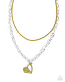 Love Comes and Goes... - Green Necklace - Paparazzi Accessories Necklace Bedazzle Me Pretty Mobile Fashion Boutique