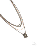 Loveable Layers - Brass Necklace - Paparazzi Accessories Necklace Bedazzle Me Pretty Mobile Fashion Boutique