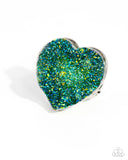 Loveable Legend - Green Ring - Paparazzi Accessories Ring Bedazzle Me Pretty Mobile Fashion Boutique