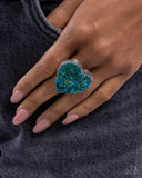 Loveable Legend - Green Ring - Paparazzi Accessories Ring Bedazzle Me Pretty Mobile Fashion Boutique