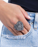 Loveable Legend - Silver Ring - Paparazzi Accessories Ring Bedazzle Me Pretty Mobile Fashion Boutique