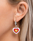 Loveable Leisure - White Earrings - Paparazzi Accessories Earrings Bedazzle Me Pretty Mobile Fashion Boutique