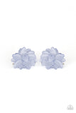 Lovely In Lilies - Blue Hair Clip - Paparazzi Accessories Hair Clip Bedazzle Me Pretty Mobile Fashion Boutique