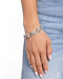 Lovely Legacy - White Bracelet - Paparazzi Accessories Bracelet Bedazzle Me Pretty Mobile Fashion Boutique
