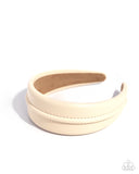 Lovely Lesson - White Headband - Paparazzi Accessories Bedazzle Me Pretty Mobile Fashion Boutique