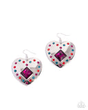 Lovely Lights - Pink Earrings - Paparazzi Accessories Earrings Bedazzle Me Pretty Mobile Fashion Boutique