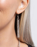 Lovely Lineup - Orange Necklace - Paparazzi Accessories Necklace Bedazzle Me Pretty Mobile Fashion Boutique